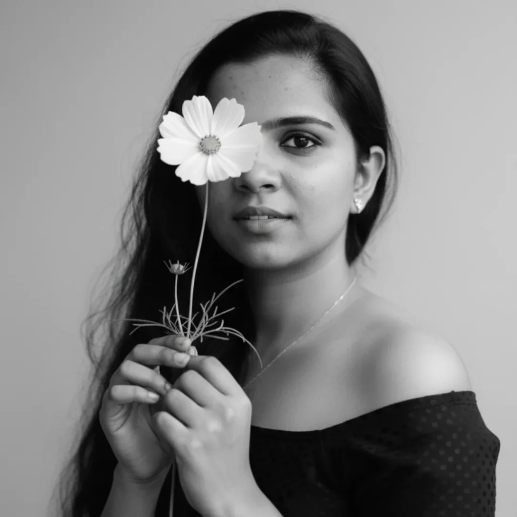 Stylish Indian model in black, representing the modern aesthetic of our indian ethnic collection online store.